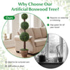 Lucktree Artificial Triple Ball Boxwood Tree 4 FT Fake Topiary Tree(1/2)