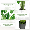 Lucktree Artificial Monstera Deliciosa Plant, 5ft Tall Fake Tropical Palm Tree w/15 Pcs Different Turtle Leaves - LucktreeUS