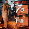 Lucktree 6 Ft Hanging Halloween Decoration, Ghost Pumpkin Man with Red LED Eyes & Posable Arms