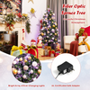 Lucktree Fiber Optic Artificial Christmas Tree, Pre-lit Premium Spruce Tree with Solid Metal Stand - LucktreeUS