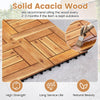Lucktree 12" x 12" Acacia Wood Interlocking Patio Flooring Tiles with Drainage Base