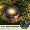 Lucktree 17.5"/18" Round Outdoor Water Fountain with 6 LED Lights
