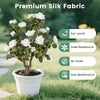 Lucktree 31.5” 2 Pack Artificial Rose Flower Trees with Spikes & 18 White Flowers