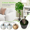 Lucktree 44’’ Artificial Crabapple Tree, Tall Fake Plant in Pot with Real Wood Trunk