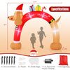 Lucktree 10 FT Lighted Inflatable Christmas Dachshund Arch, Blow Up Christmas Arch w/LEDs & Built-in Air Blower