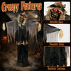 Lucktree 7.3 FT Animated Halloween Standing Skeleton Scarecrow Decoration