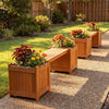 Lucktree Outdoor Bench with Raised Garden Beds (42"x11"x11.5")