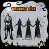9.3 FT Outdoor Halloween Decoration Light Up Witch Stakes Set of 3