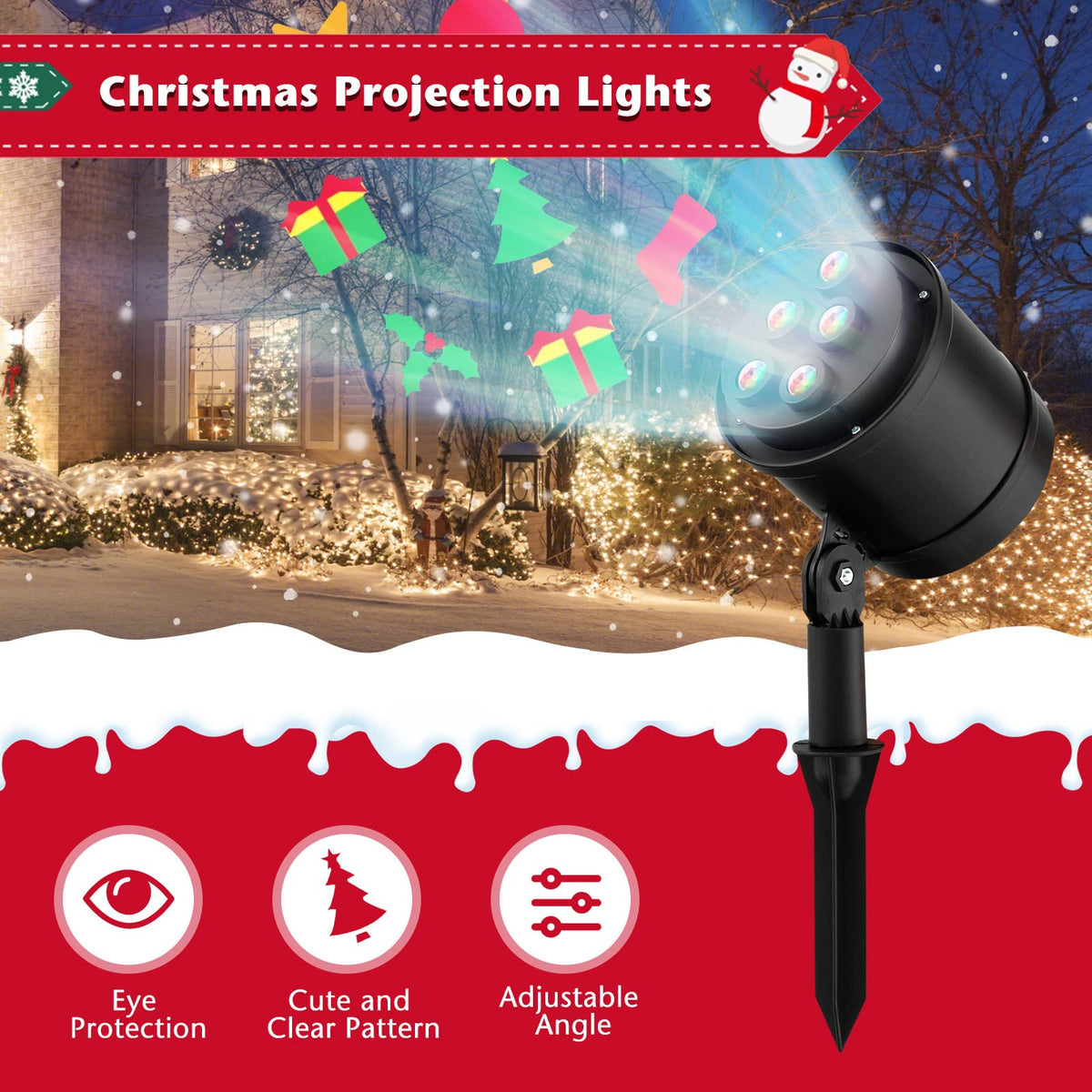 Lucktree Christmas Projector Lights Rotating Projection Lamp with 65° Adjustable Angle