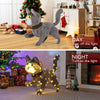 Lucktree Lighted Christmas Cat, Indoor Outdoor Kitty Decoration w/ 88 LED Lights