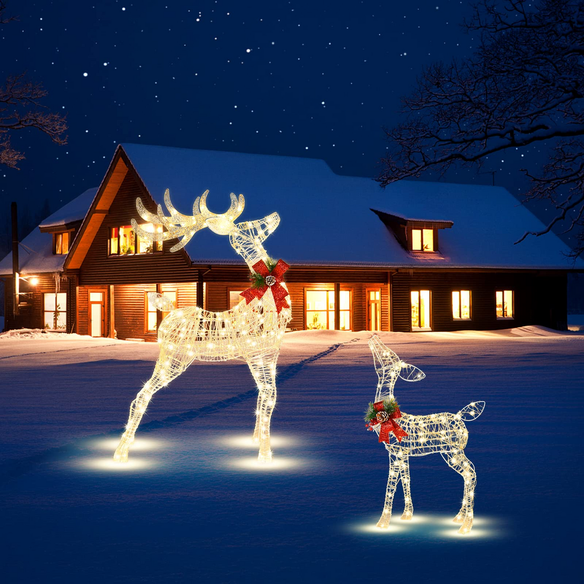 Lucktree Lighted Christmas Reindeer