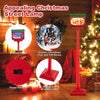 Lucktree 59 Inch Musical Christmas Street Lamp, Festive Lamp Post w/Sound-Activated Snow Globe Lantern