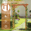 Lucktree 7FT Wood Garden Arbor Trellis for Ceremony Party