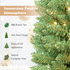5ft/6ft/7ft/8ft/9ft/ Pre-Lit Pencil Christmas Tree, Slim Artificial Xmas Tree
