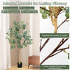 Lucktree 5.5ft Artificial Eucalyptus Tree, Tall Faux Eucalyptus Stems Fake Plants in Pot with 517 Silver Dollar Leaves