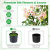 Lucktree 36" Artificial Impatiens Blossom Tree w/Mini Fruits & Faux Grass