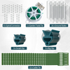 8 Panels Cucumber Trellis, A-Frame Garden Trellis for Plant Climbing