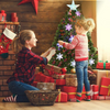 Artificial Pre-Lit Christmas Tree Fiber Optic Tree with Metal Stand, Xmas Tree for Holiday Decor - LucktreeUS