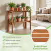 Lucktree 2-Tier Solid Wood Foldable Plant Shelf