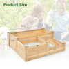 Lucktree Raised Garden Bed, Wood Planter Box for Vegetables Flowers Fruit Herb, Easy Assembly (42.5" Lx34.5 Wx14.5 H)