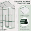Lucktree Walk-in Greenhouse w/ 3 Tiers 4 Shelves, 4 Ground Stakes & Ropes, PVC Cover