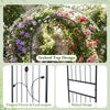 Lucktree 87" Decorative Metal Garden Arbor Arch Trellis for Climbing Plants