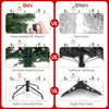 Lucktree 7ft Pre-Lit Christmas Tree, Artificial Hinged Xmas Tree with 250 Warm White LED Lights