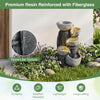 Lucktree 5-Tier Outdoor Water Fountain with Lights