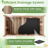 Lucktree Wooden Raised Garden Bed Natural Acacia Wood Rectangular Planter Box with Liner