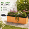 Lucktree Raised Garden Bed with 3 Drainage Holes (44"x10"x12")