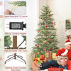 Lucktree 6.5ft / 7.5ft Simulated Artificial Cypress Xmas Tree with Warm-White Fairy LED Lights