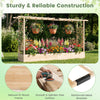 Lucktree Wooden Raised Garden Bed with Trellis & Hanging Roof