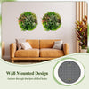 Lucktree 2 Pack Hanging Artificial Plants Panels, 20" Round Framed 3D Greenery Wall Art Decor