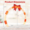 Lucktree 10.4 Feet Christmas Archway with Large Bow and LED Lights