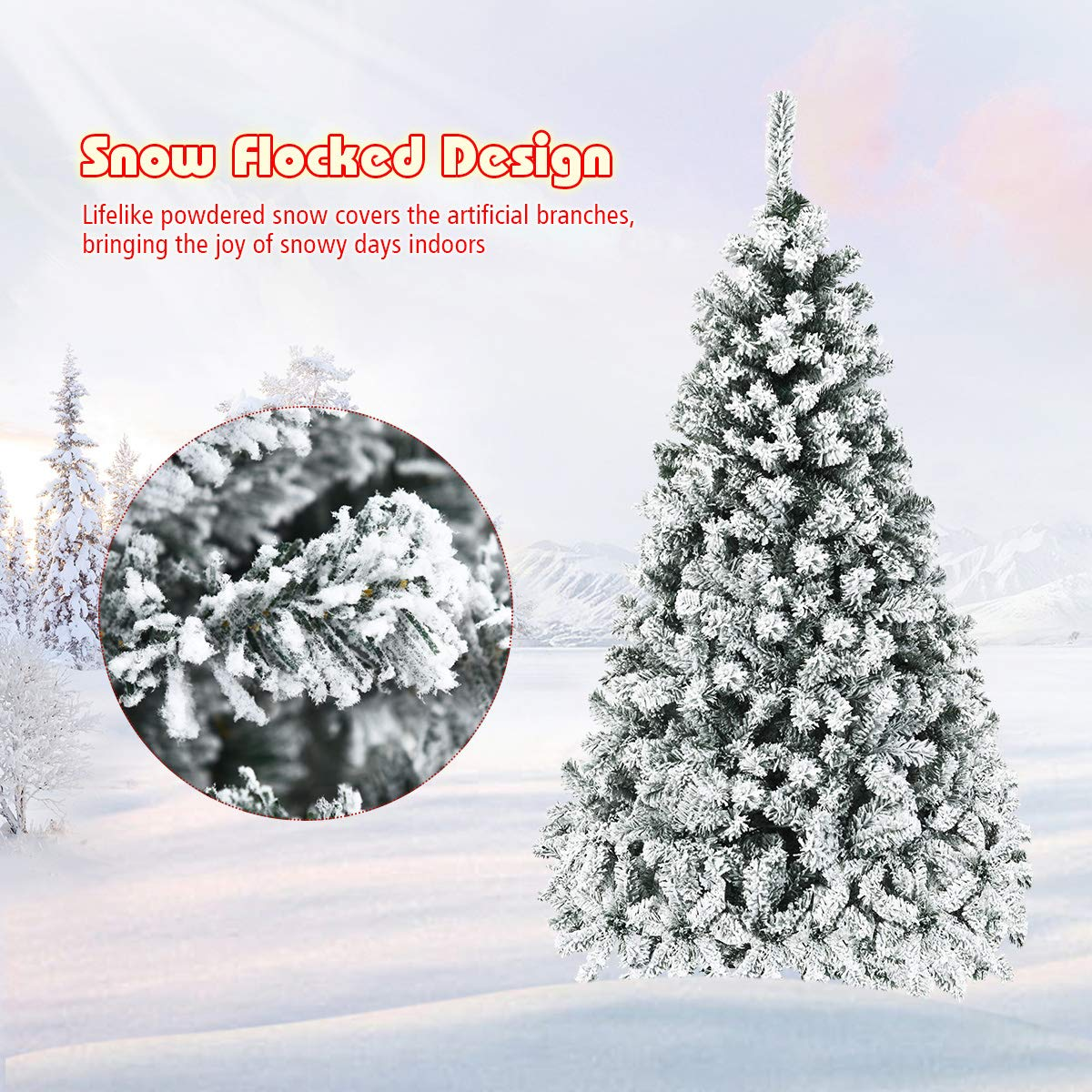 Lucktree 6ft Pre-Lit Artificial Christmas Tree - LucktreeUS