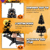 Lucktree 4.5 FT Pre-Lit Halloween Tree with 6 Lighting Modes with Spooky Music Sync