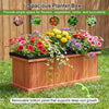 Lucktree Outdoor Raised Garden Bed 28” x 10” x 10” Pine Wood Planter Box