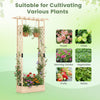 Lucktree Wooden Raised Garden Bed with Trellis & Hanging Roof
