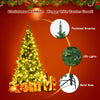 5ft/6ft Prelit Half-Shape Christmas Tree, Premium PVC Needles Artificial Tree - LucktreeUS