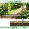 Lucktree Garden Arch Trellis, 60''W x 95''H Metal Arbor with Corrugated PE-Coated Steel Tubes for Climbing Plants Roses Ivy