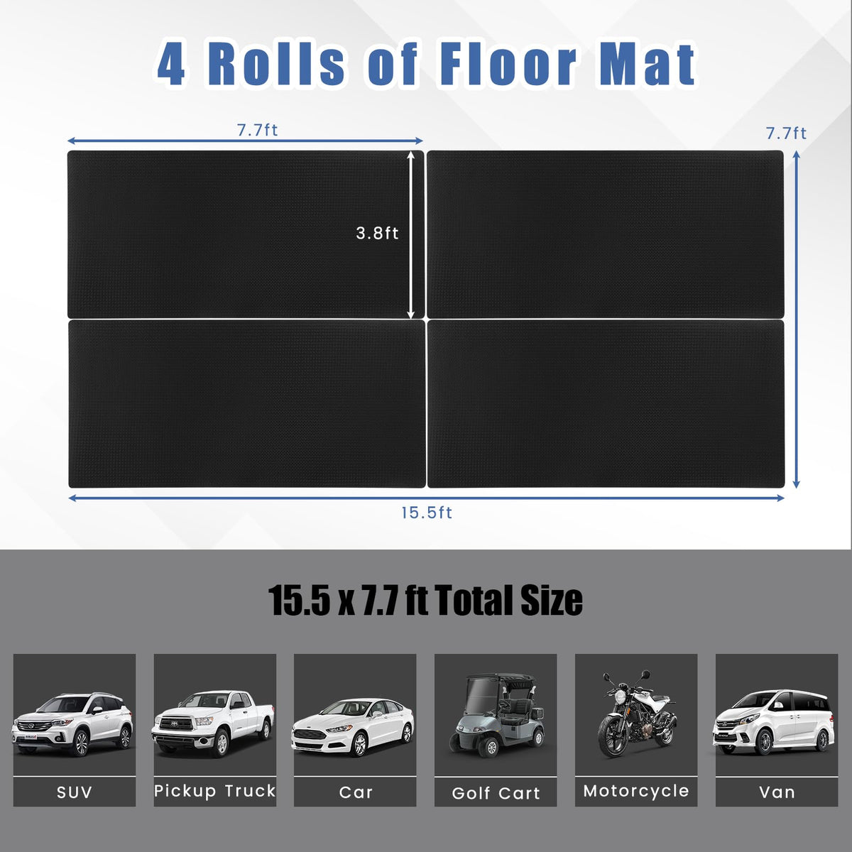 Lucktree Garage Floor Mat Pack of 4