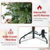Lucktree 5ft / 6ft / 7ft Pre-Lit Artificial Christmas Tree with Lush PVC & PE Tips Warm White LED Lights