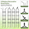 Lucktree 2-Pack Tomato Cages, 69” PE-Coated Metal Garden Obelisk Trellis for Climbing Plants