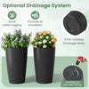 Lucktree 21” Tall Round Tapered All Weather Flower Pots Set of 2