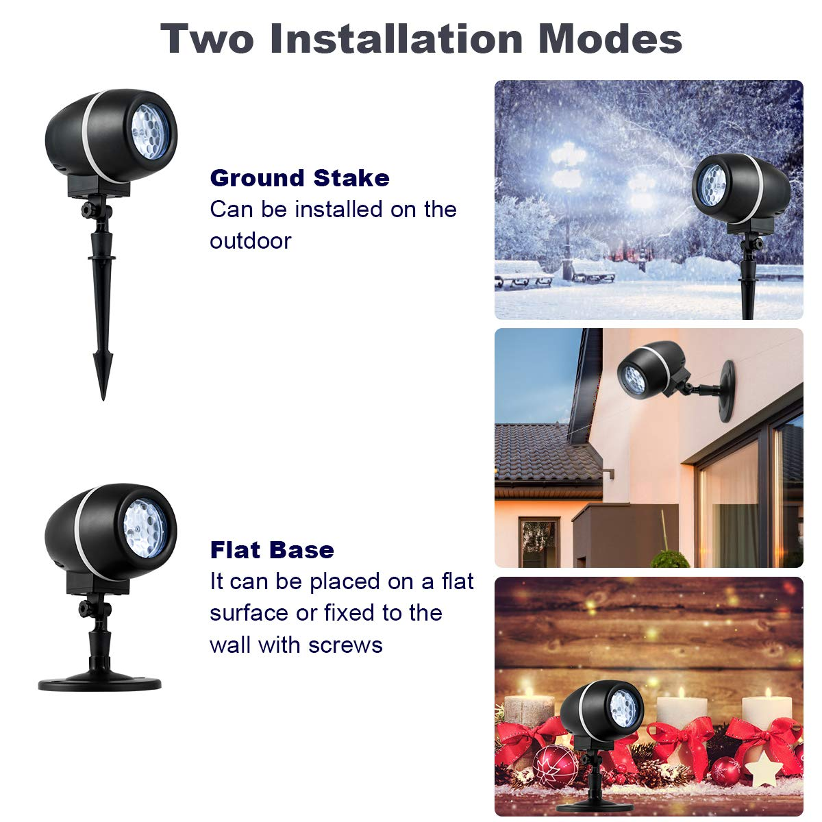 Lucktree Christmas Snowflake LED Projector Lights