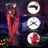 Lucktree 8 Ft Halloween Animatronics, Sound & Touch Activated Grim Reaper with Sickle, Glowing LED Eyes & Scary Voices