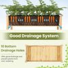 Lucktree 47"x23"x30"  Elevated Wood Planter Box with Liner