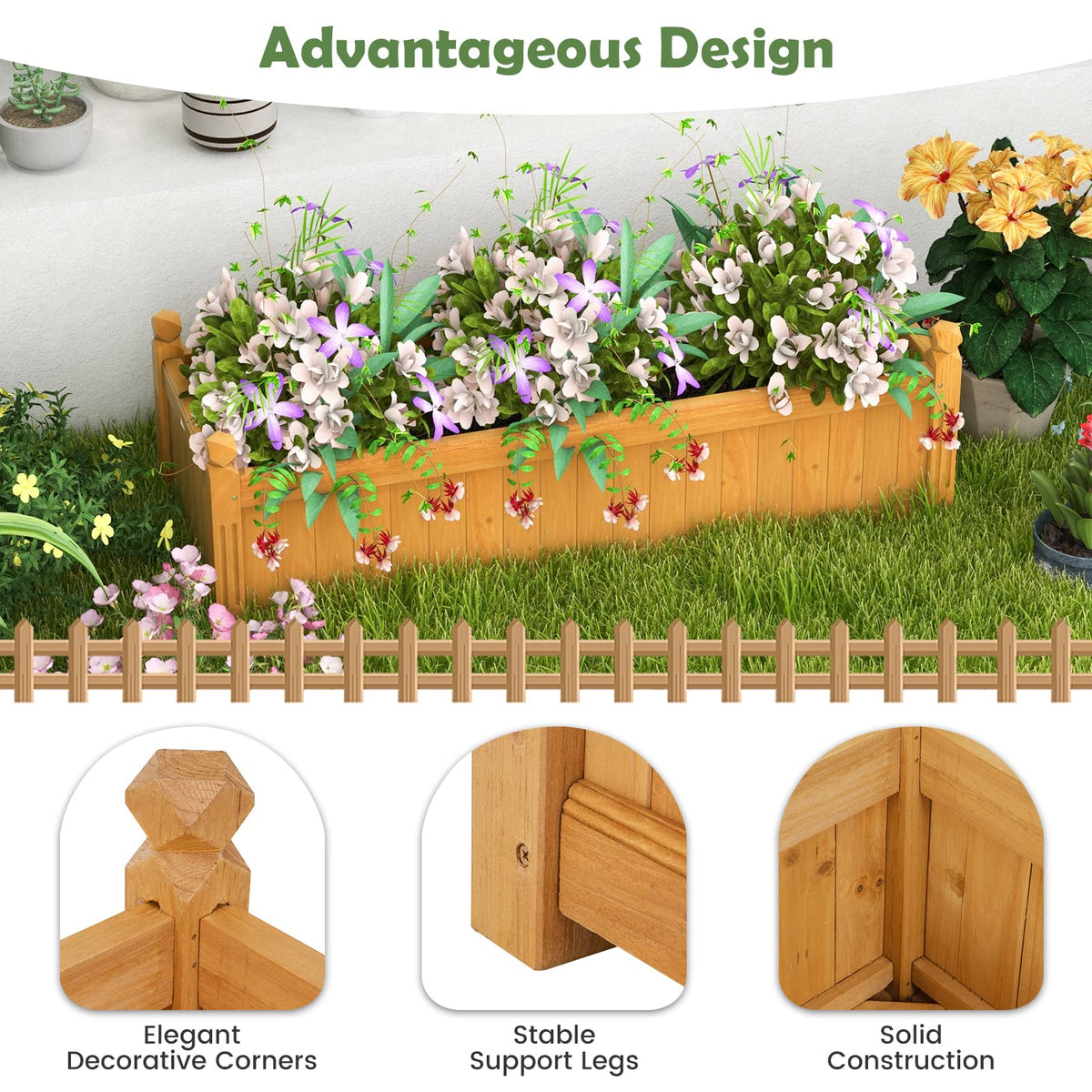 Lucktree 2 Pcs Raised Garden Bed