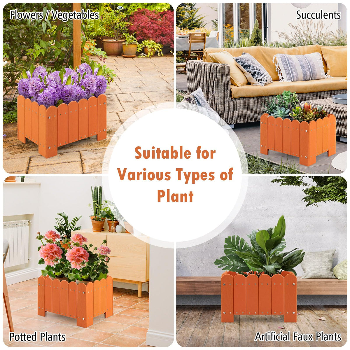 Lucktree 2 Pack Rectangular Planter Box