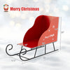 Lucktree Metal Christmas Santa Sleigh Basket Xmas Santas Gift Storage Sleigh